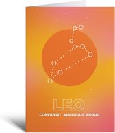 Verjaardagskaart - Leeuw - Astrologie - Sterrenbeeld - Leo - Cadeau - Zodiac - Sterren