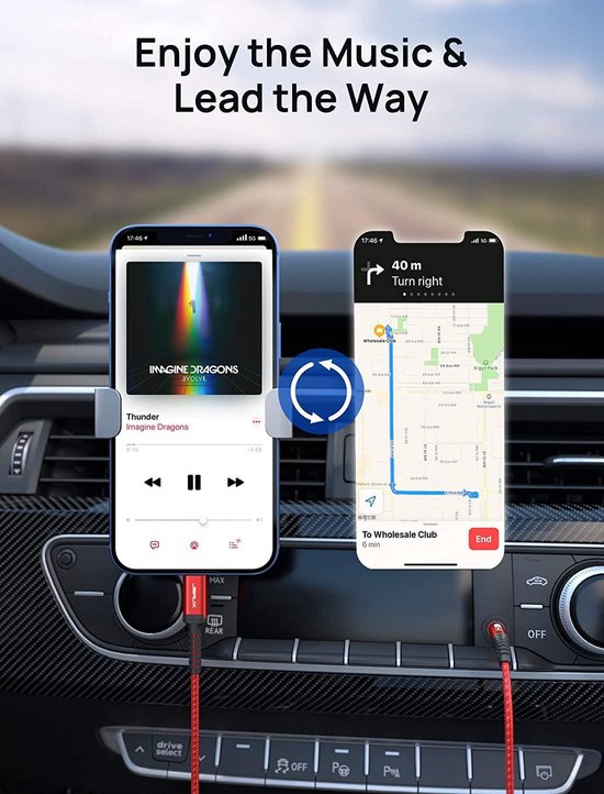 Pour Interface Apple vers cable auxiliaire 3.5mm male pour iPhone a cable  auxiliaire pour cable de prise casque pour voiture pour iPhone Xs XR X 8 7  Plus