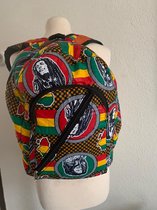 Bob Marley AfricanPrint-Ankara Rastafarian backpack/rugzak