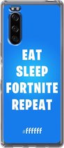 Sony Xperia 5 II Hoesje Transparant TPU Case - Fortnite - Eat Sleep Fortnite Repeat #ffffff