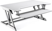 Alberenz® zit sta bureau wit - Ergonomisch bureau - Bureau verhoger - Met gasveer - Ergonomische werkplek - Thuiswerkplek