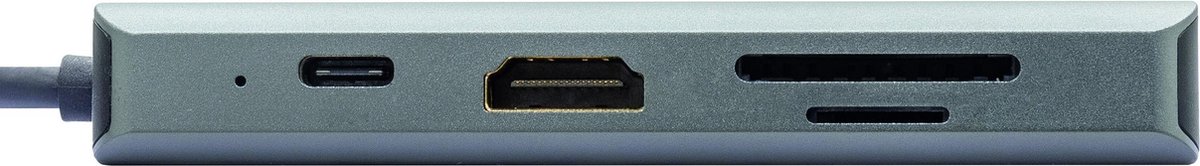 LOOQS USB-C 8-in-1 hub - GVQH08 - slots voor HDMI, Ethernet, SD cards, opladen via dock, etc.