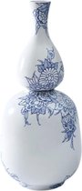 Bloemenvaas - Royal Delft - 38 cm (twee losse vazen) - Delfts blauw - vaas keramiek - vaas wit - hoge vaas - cadeau nieuw huis - relatiegeschenk - cadeau voor haar