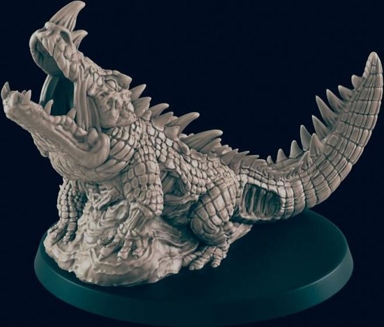 Afbeelding van het spel 3D Printed Miniature - Undead Croc  - Dungeons & Dragons - Beasts and Baddies