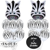 Snoes * Jungle Thema Ballon Boeketten Set van 2 Zebra Safari Verjaardag Folie en Latex ballonnen
