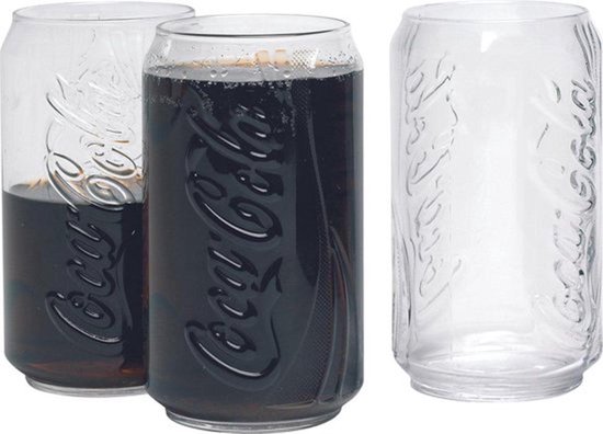 Set de 3 verres à Coca Cola en forme de canette de 350 ML | bol.com