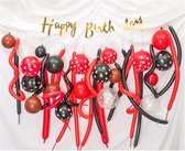 Rolling Ballon Set/Verjaardagsfeestje Decoratie voor Kinderen/Thema Ballon Set/Baby's Eerste Jaar Decoratie Rood