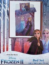 Dekbedovertrek Disney Frozen 2 nieuwste model voor meisjes - eenpersoons dekbedhoes 140x200 met kussensloop - dekbed Anna en Elsa