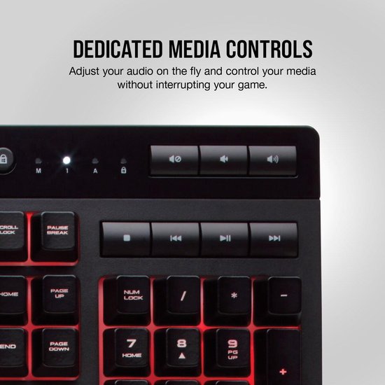 Corsair K55 RGB Pro - Gaming Toetsenbord - Membraam toetsen - Qwerty  Zwart