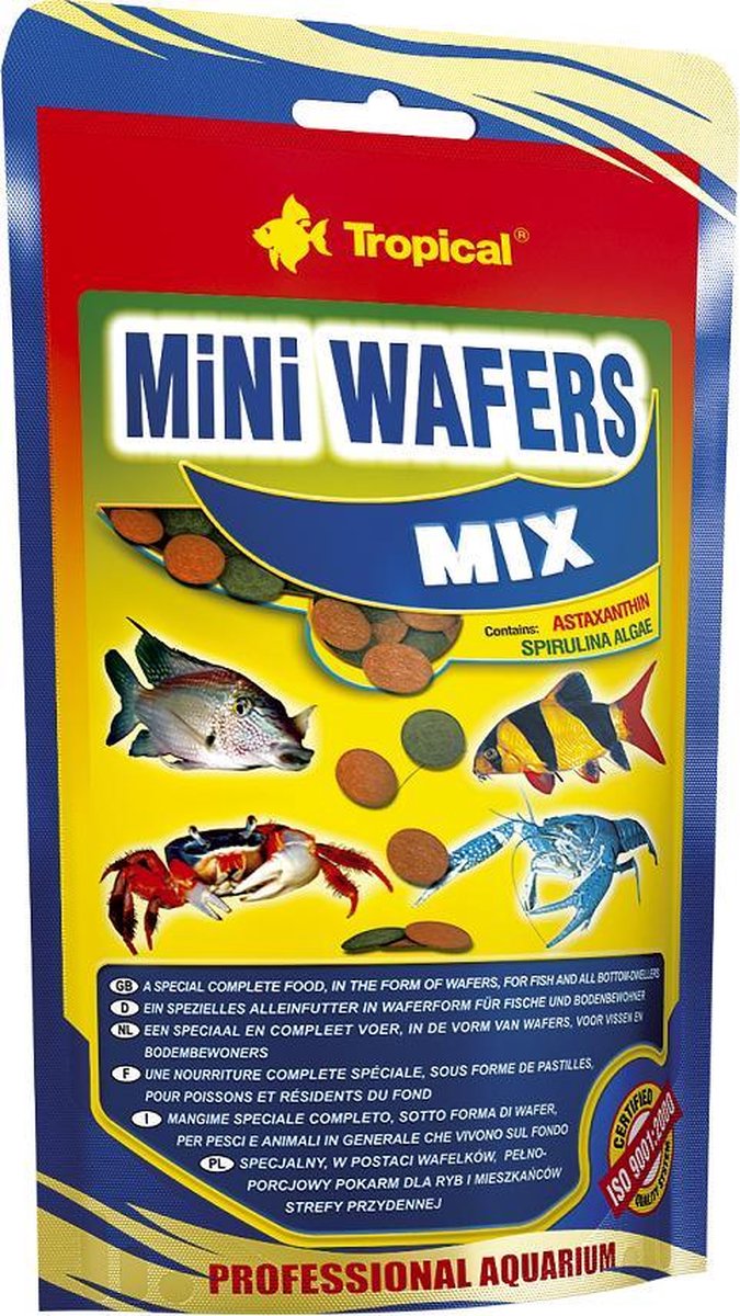Tropical Mini Wafels Mix | 500 gram | Aquarium Visvoer