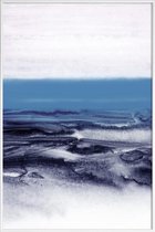 JUNIQE - Poster in kunststof lijst Blauw Landschap - abstract -30x45