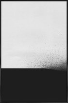 JUNIQE - Poster met kunststof lijst Black 00 -13x18 /Grijs & Wit