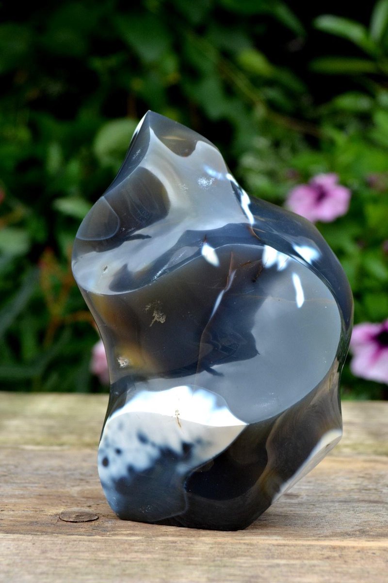 Orka vlam Agaat sculptuur - 1322 gram