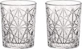 Bormioli Rocco Italiaanse zware Design Glazen Stone 39 cl - set van 2