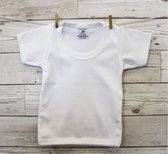 Little Angel - 2 Premium Cotton Basic T-shirts - 2 Baby Hemden - Wit - 6 mnd