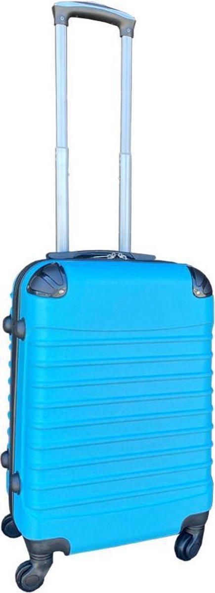 Travelerz handbagage koffer met wielen 39 liter - lichtgewicht - cijferslot licht blauw