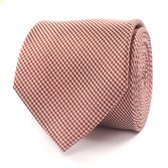 Mans | Das zijden structuur dessin rood/roze