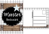 Cadeau set - Button opener met magneet met tekst ''Meester bedankt' - Einde school jaar cadeau - Cadeau voor de meester