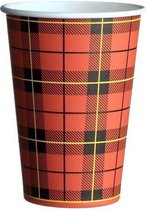 Kartonnen koffiebekers - Schotse/Scotty Ruit - 180ml (7,5oz) - 25  x 100 stuks - 2500