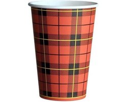 Kartonnen koffiebekers - Schotse/Scotty Ruit - 180ml (7,5oz) - 25 x 100 stuks - 2500