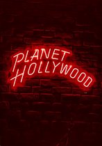 OHNO Woonaccessoires Neon Sign - Planet Hollywood - Neon Verlichting - Figuur