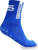 FitSockr Gripsokken Voetbalsokken Sportsokken Anti Slip Sokken Gripsokken Voetbal - Maat 44/48 - Blauw - Polyester