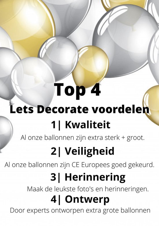 Ballonnen Verjaardag Versiering Balonnen Party Feest Metallic mix - 12 stuks - Lets Decorate® - Let's decorate