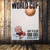 De officiële poster van het WK voetbal 1966 (40 x 50 cm)