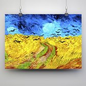 Poster Korenveld met kraaien - Vincent van Gogh - 70x50cm