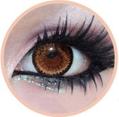 Bruin Jaarlenzen Per Paar Sterkte -2.75| Geo Medicals Kleurlenzen Super Aurora Brown Circle Lens XCH624