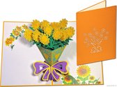 Popcards popupkaarten – Zonnebloemen Boeket Bloemen Moederdag Liefde Vriendschap van Gogh pop-up wenskaart