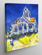Canvas Kerk in Auvers - Vincent van Gogh - 50x70cm