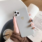 Grijs iPhone Hoesje Met Hartje - iPhone 11 Pro Max