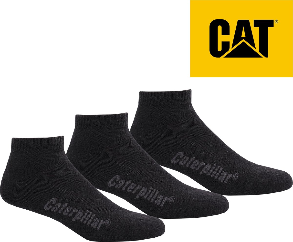 Caterpillar Lot de chaussettes de sport noir ou blanc ou mélange tige courte différentes tailles 