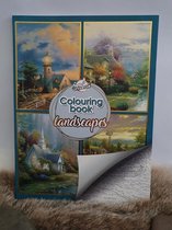 Colouring book Landscapes blauw