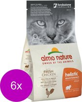 Almo Nature Cat Holistic Adult 400 g - Kattenvoer - 6 x Kip