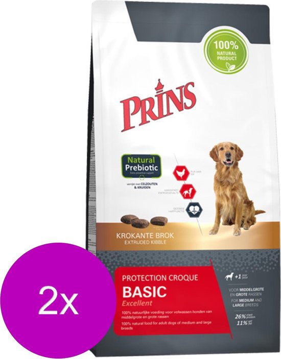 Prins Protection Croque Basic Excellent - Hondenvoer - 2 x 10 kg