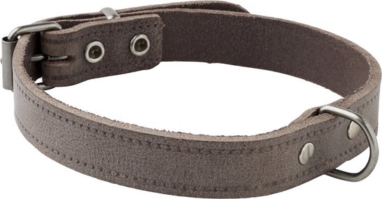 Adori Halsband Vintage Leder Geniet Bruin - Hondenhalsband - 16mmx40 cm