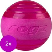 Rogz Squeekz 6.4 cm - Hondenspeelgoed - 2 x Roze