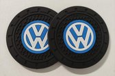 Volkswagen Antislip Onderzetter - Siliconen - 72 mm - Set van 2 Onderzetters - Auto Accessoires