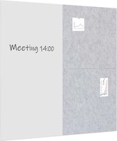 IVOL Whiteboard prikbord pakket 200x200 cm - 1 whiteboard + 2 akoestische panelen - Lichtgrijs