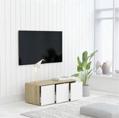 Tv meubel - Staand - Sonoma eiken wit  - Woonkamer - Design - Industrieel - Liggend - Nieuwste Collectie