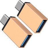 USB C naar USB-adapterpakket van 2 stuks, USB-C naar USB 3.0-adapter Otg Verloop , USB Type-C naar USB, Thunderbolt 3 naar USB Female Adapter OTG voor MacBook Pro, MacBook Air, iPa