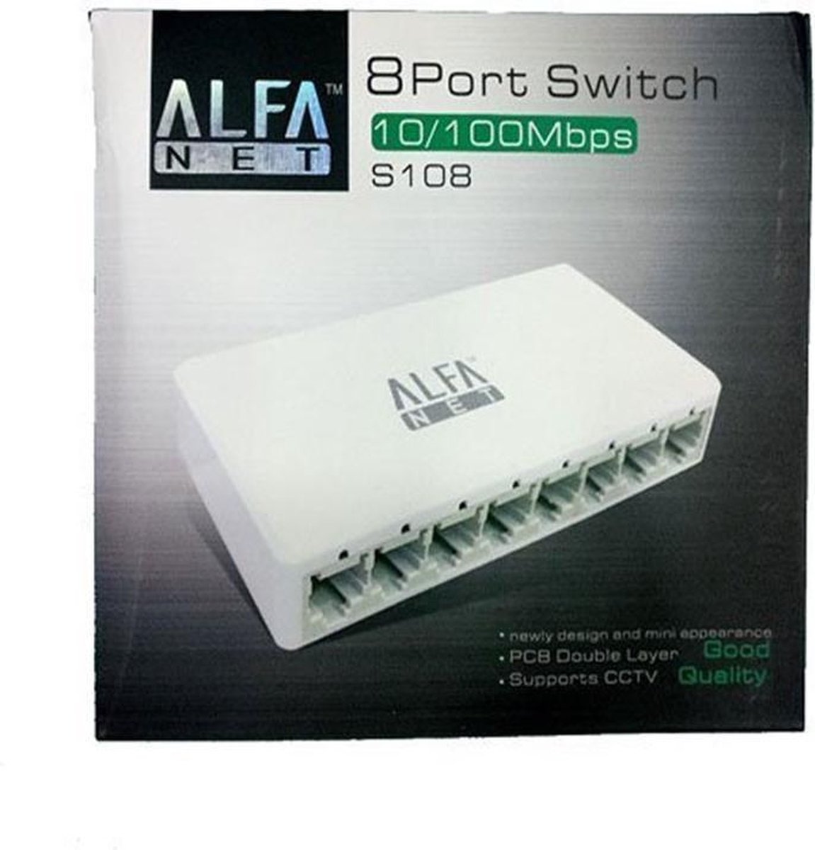 Alfa Netwerk Switch Net S108 8-poorts splitter 10/100 Mbps