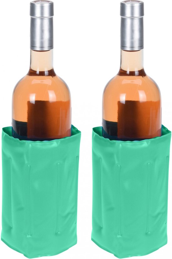 Splendole Set van 2 Wijnkoeler Champagnekoeler - Wijnfleskoelers Flessenhoes - Groen