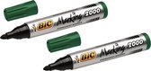 BIC permanent marker - Set van 2! - Marking 2000 - 17mm - Voordeelset - Groen