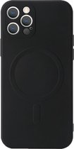 Yonovo®  MagSafe case voor iPhone 12 MINI Zwart - Hoesje Siliconenhoesje compatible - Transparant - voor Mobiele Wallet Kaarthouder Autohouder - Voor Apple MagSafe accessoires - Oplader draad