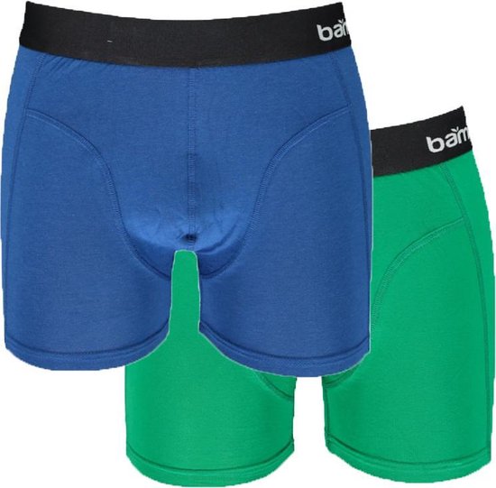 Apollo bamboo boxershorts | MAAT L | 2-pack heren boxershorts | blauw/groen