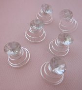 Xabi - Curlies zilver | Diamant | Spiraal | Haarcurlies | Gelegenheid | 6 stuks