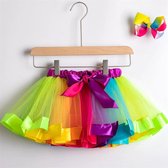 Festival Tutu Rok (C) - Gekleurde meisje tutu rok - tule meisjes rok - Regenboog kleuren meisjes rok - maat 110-116 - maat M - meisjes rok 3 - 5 jaar